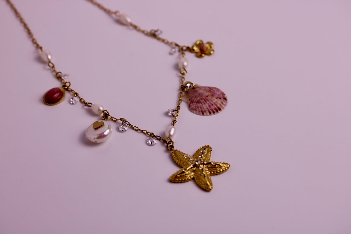 Sweetheart Seashell Charm Necklace