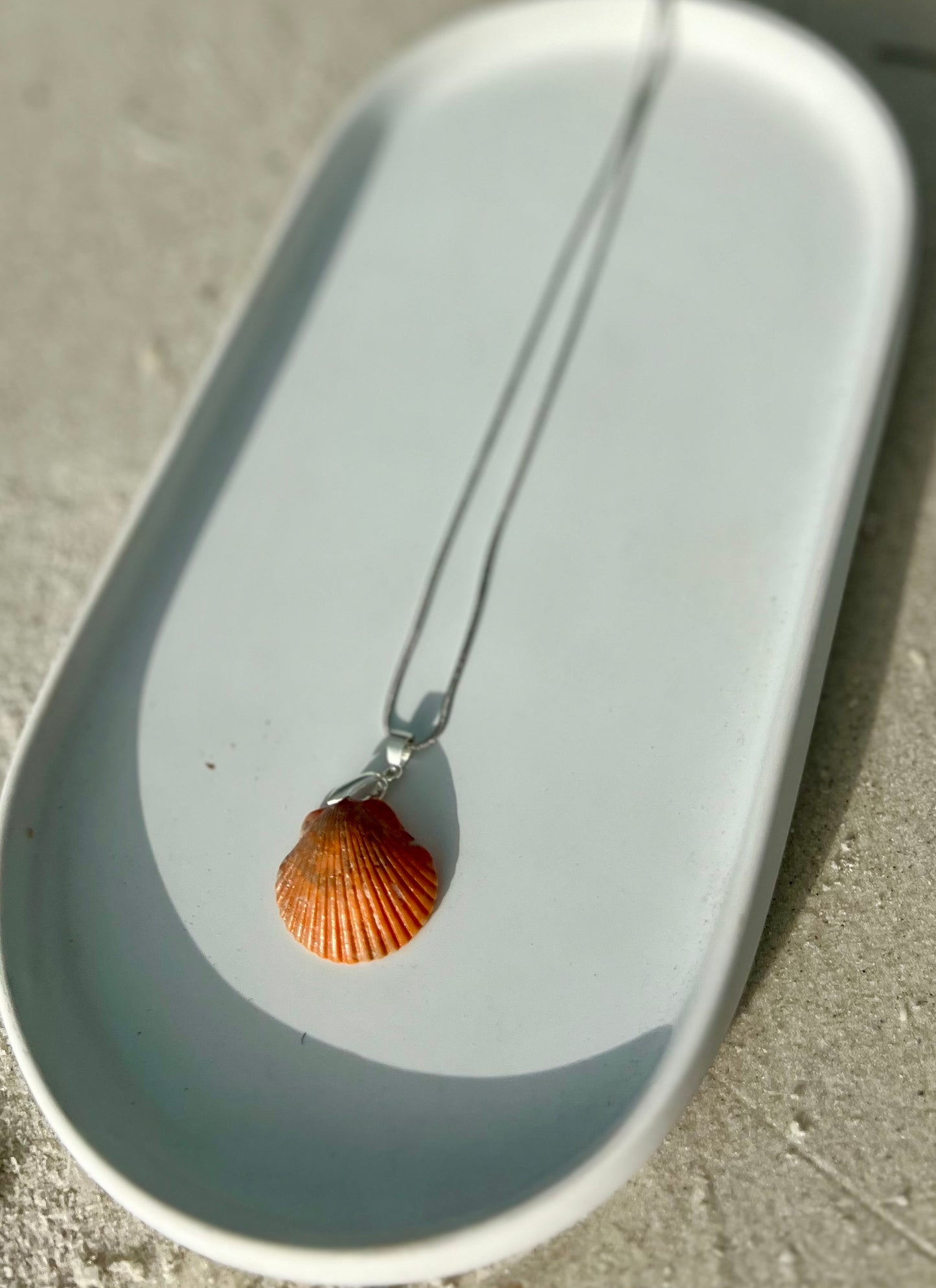 Dainty Silver Shell Necklace