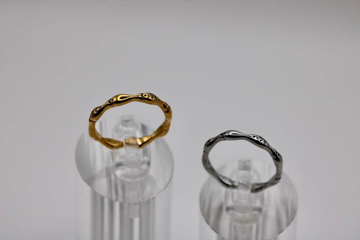 Sardine Band in Silver + Gold