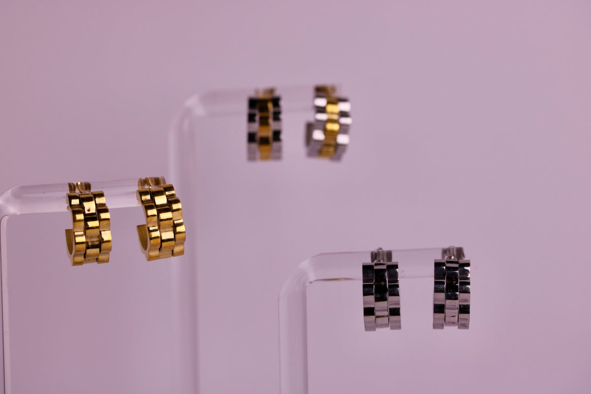 Watchband Studs in Silver, Gold, Two Toned