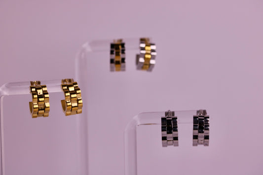 Watchband Studs in Silver, Gold, Two Toned