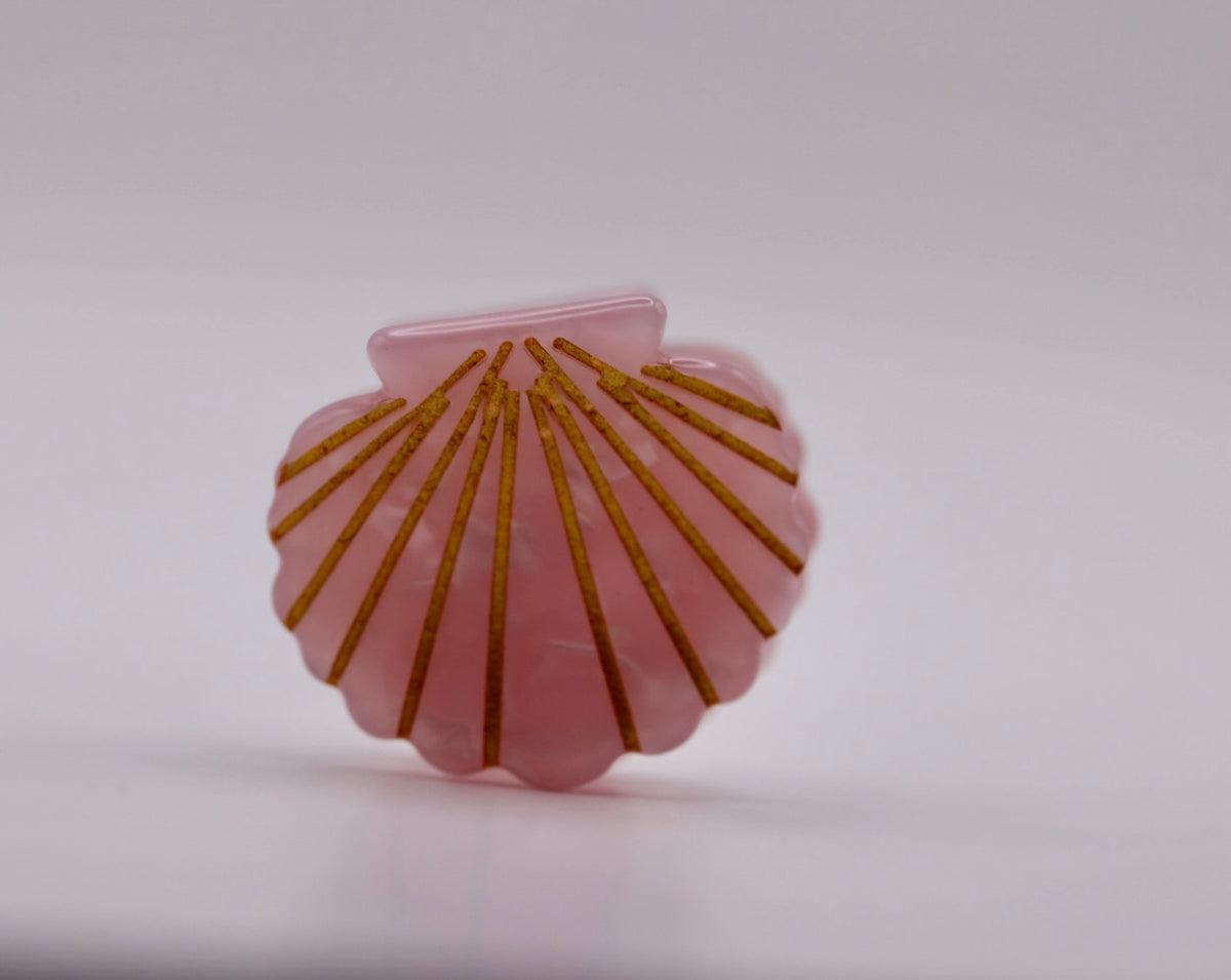 Mini Scallop Hair Clips in Various Colors