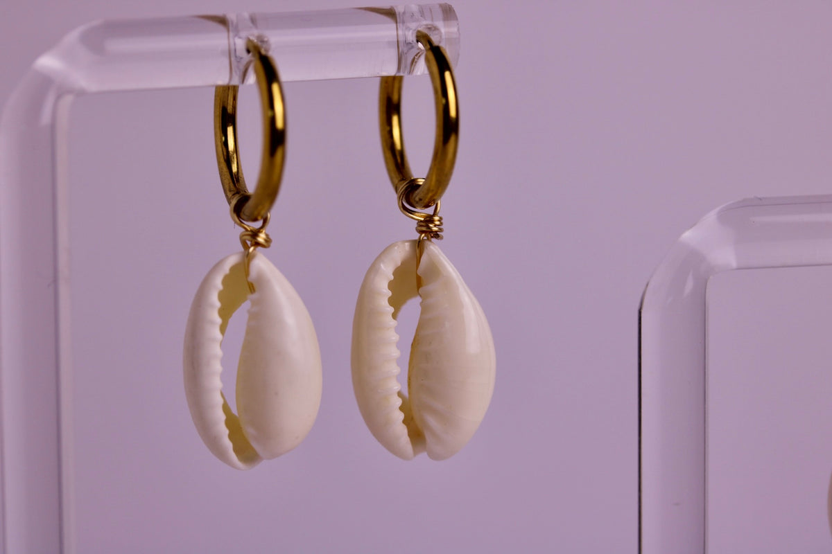Mini Cowrie Earrings
