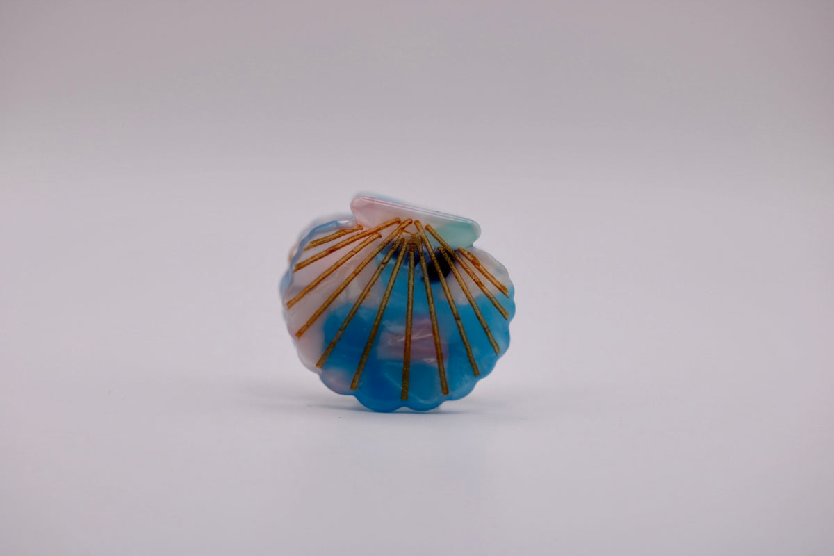 Mini Scallop Hair Clips in Various Colors