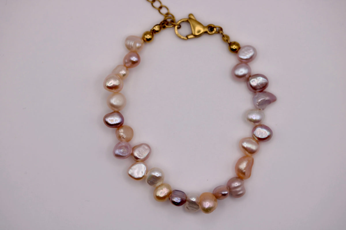 Asymmetrical Pearl Bracelets in Various Colors