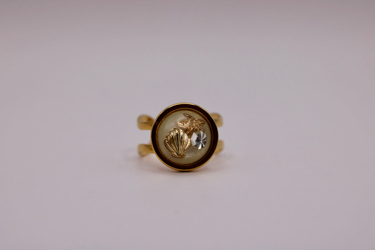 Beach Snowglobe Ring