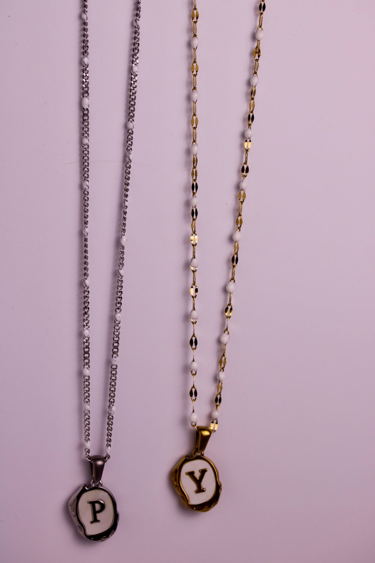 The Seaside Initial Necklace - Cloud Chain Edition