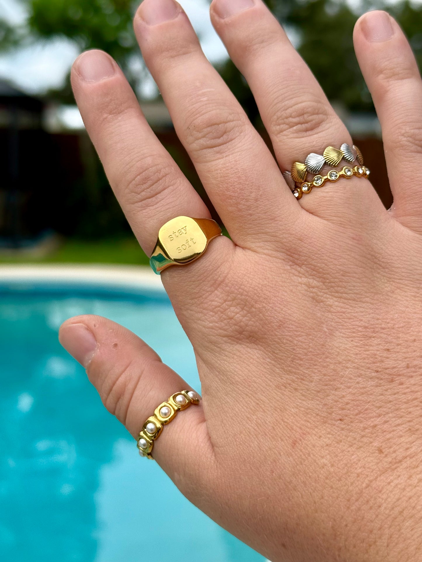 Golden Words Rings