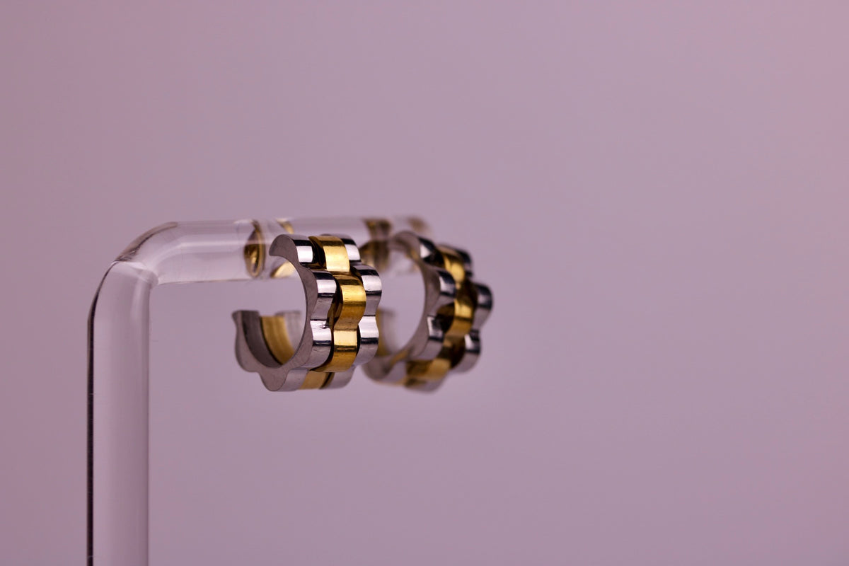 Watchband Studs in Silver, Gold, Two Toned