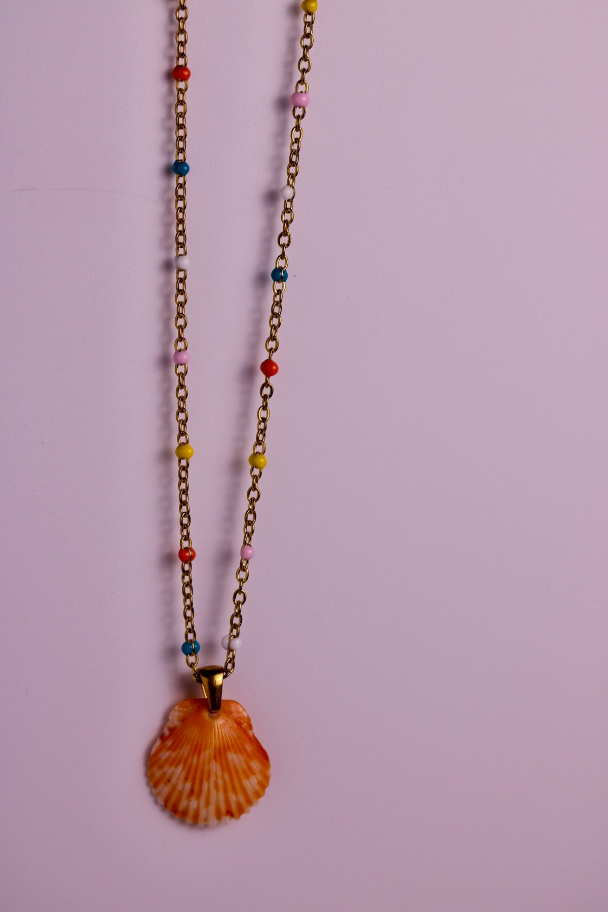 Coastal Sunrise Scallop Necklace