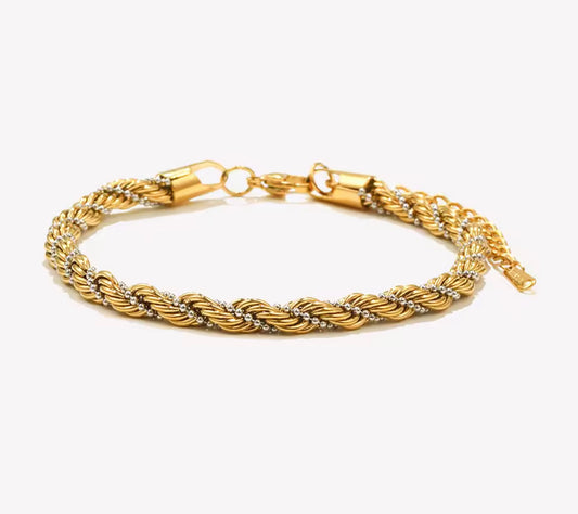 Two Toned Braided Bracelet