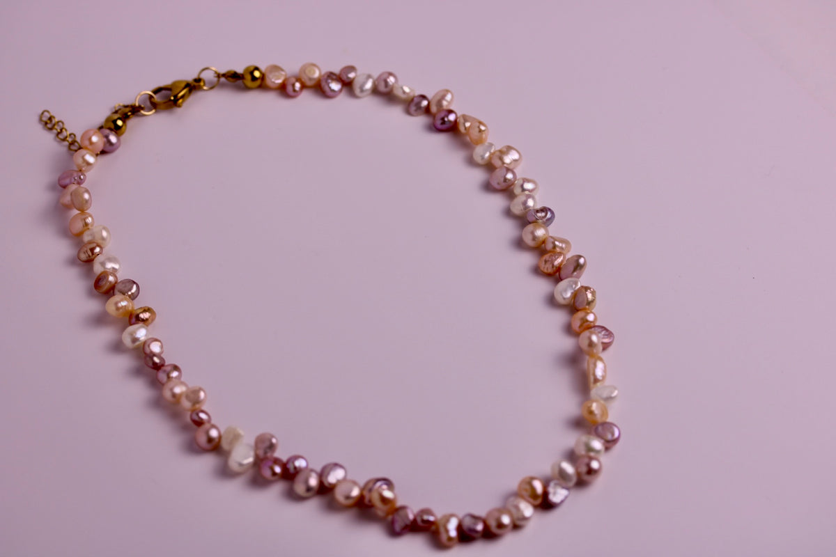 Asymmetrical Pearl Necklace