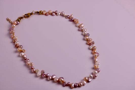 Asymmetrical Pearl Necklace