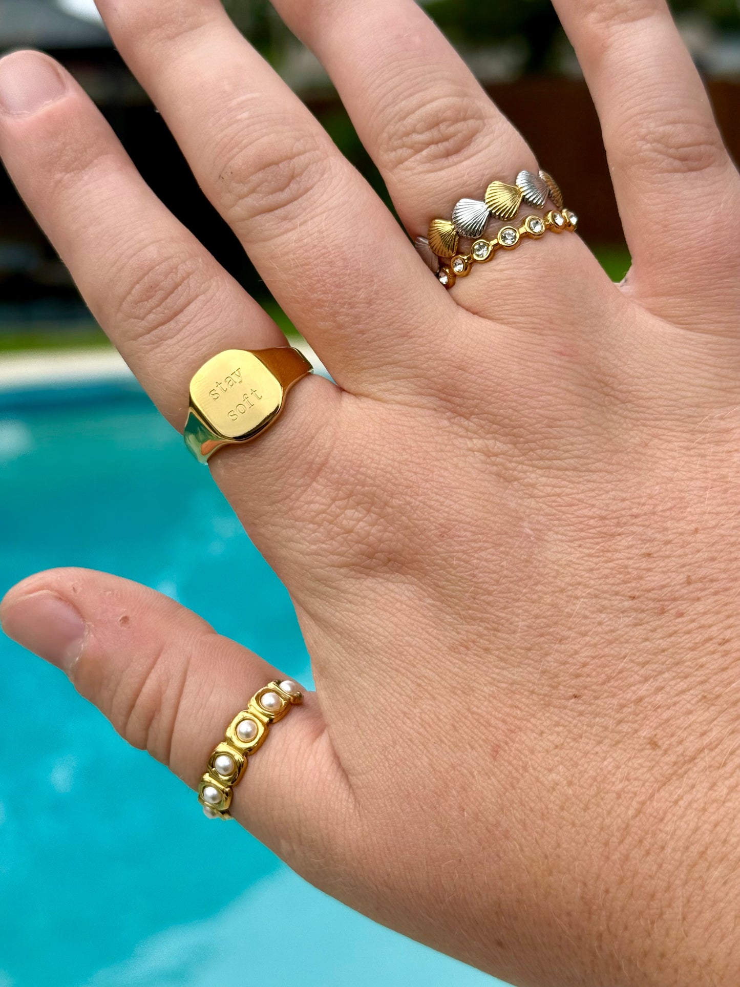 Golden Words Rings