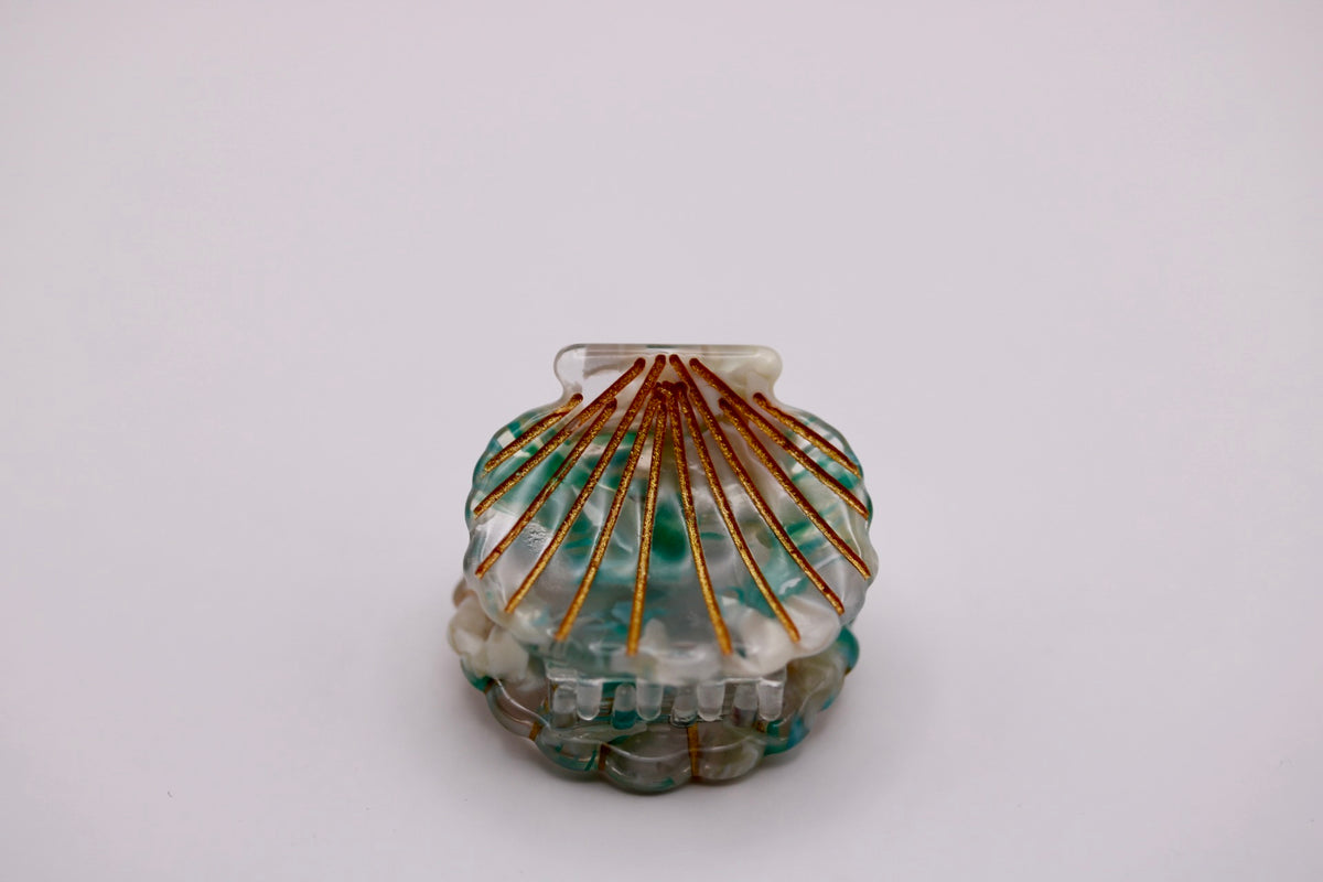 Mini Scallop Hair Clips in Various Colors