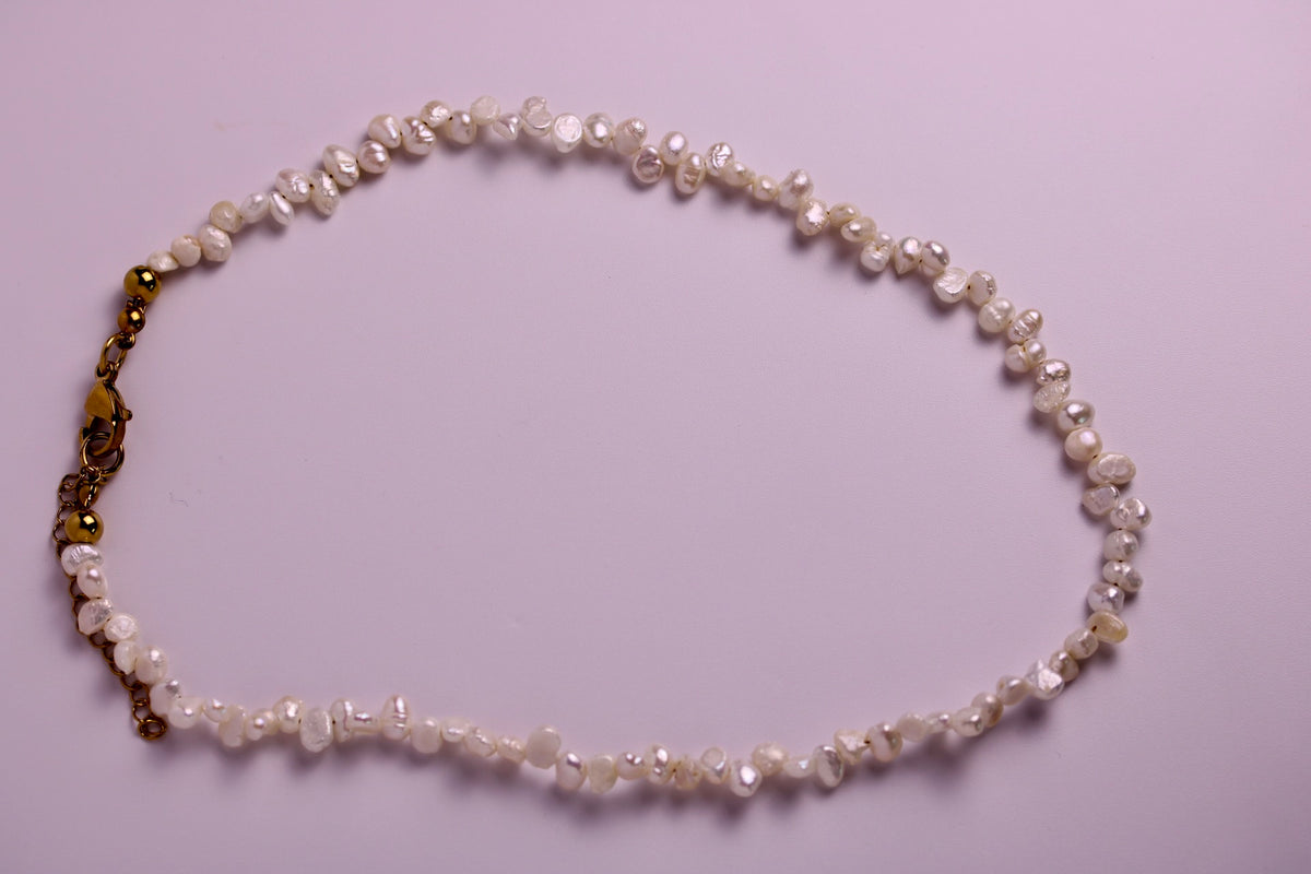 Asymmetrical Pearl Necklace