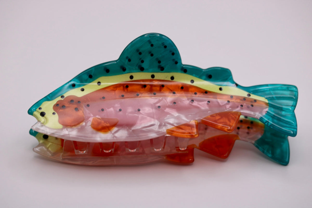 Rainbow Trout Hair Clip