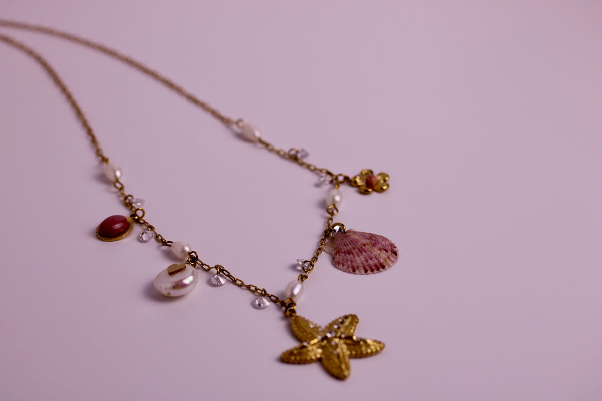 Sweetheart Seashell Charm Necklace