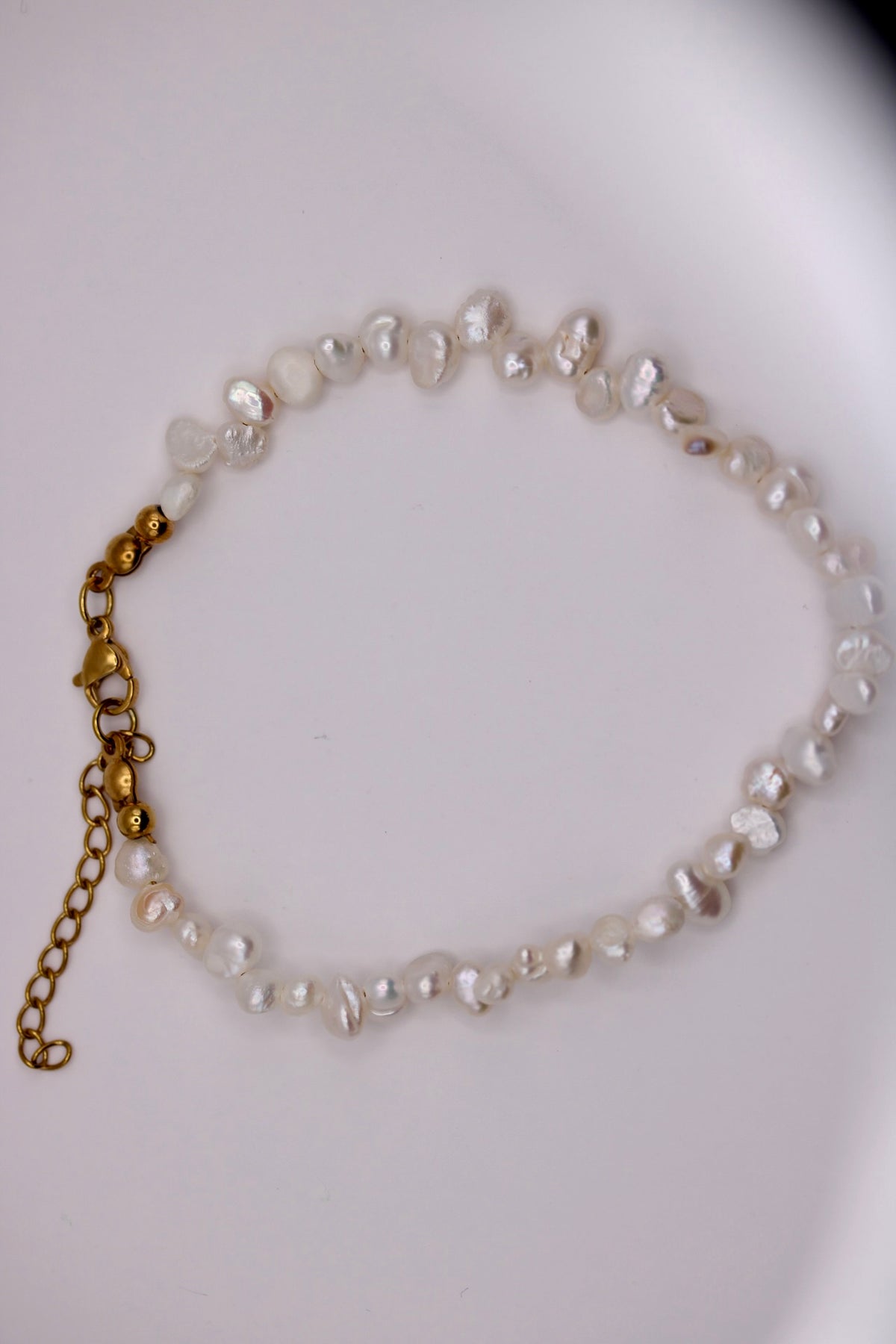 Asymmetrical Pearl Anklets