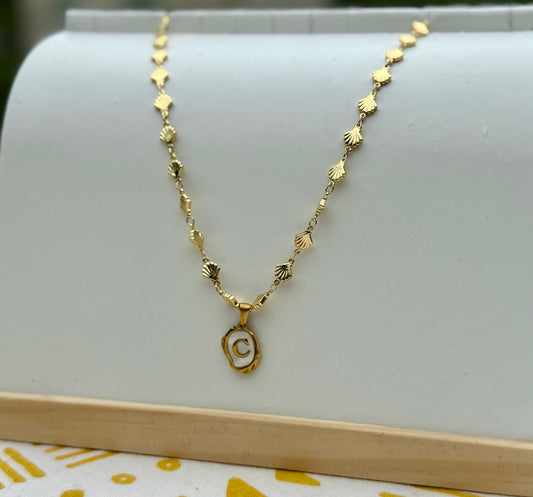 The Seaside Initial Necklace - Maris Chain Edition