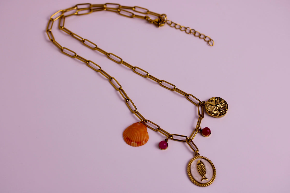 Venice Seashell Charm Necklace