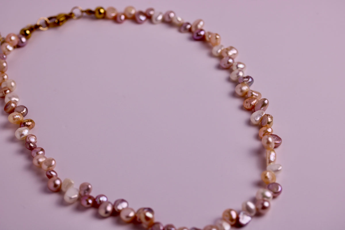 Asymmetrical Pearl Necklace