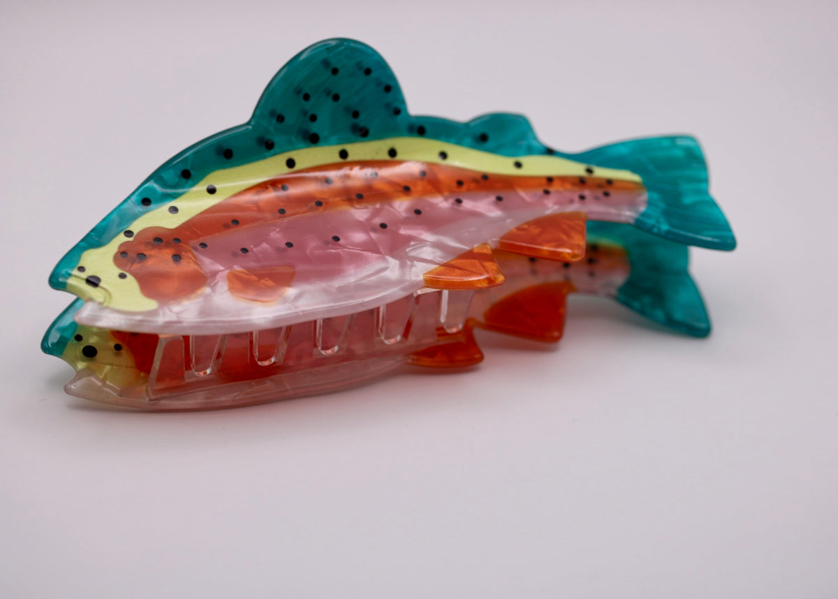Rainbow Trout Hair Clip