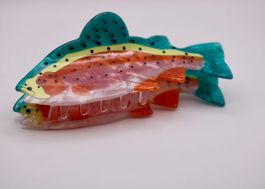 Rainbow Trout Hair Clip