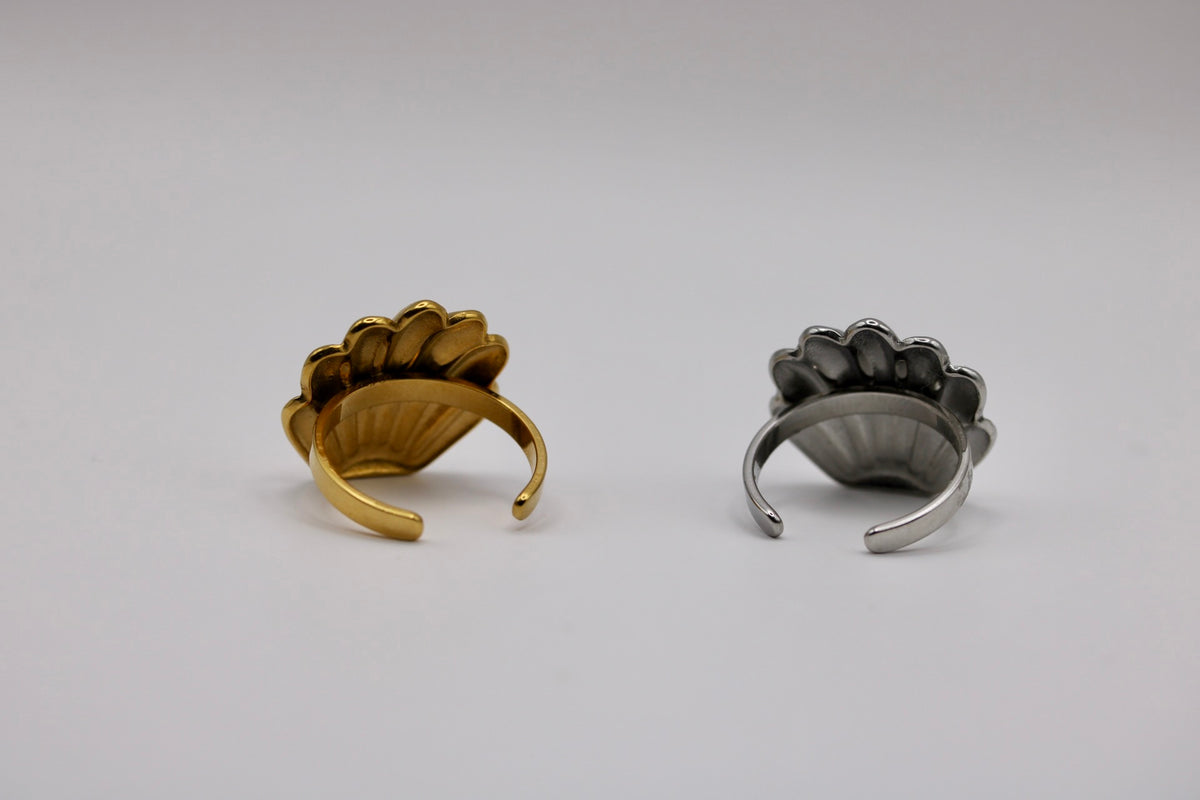 Coralie Ring in Silver + Gold