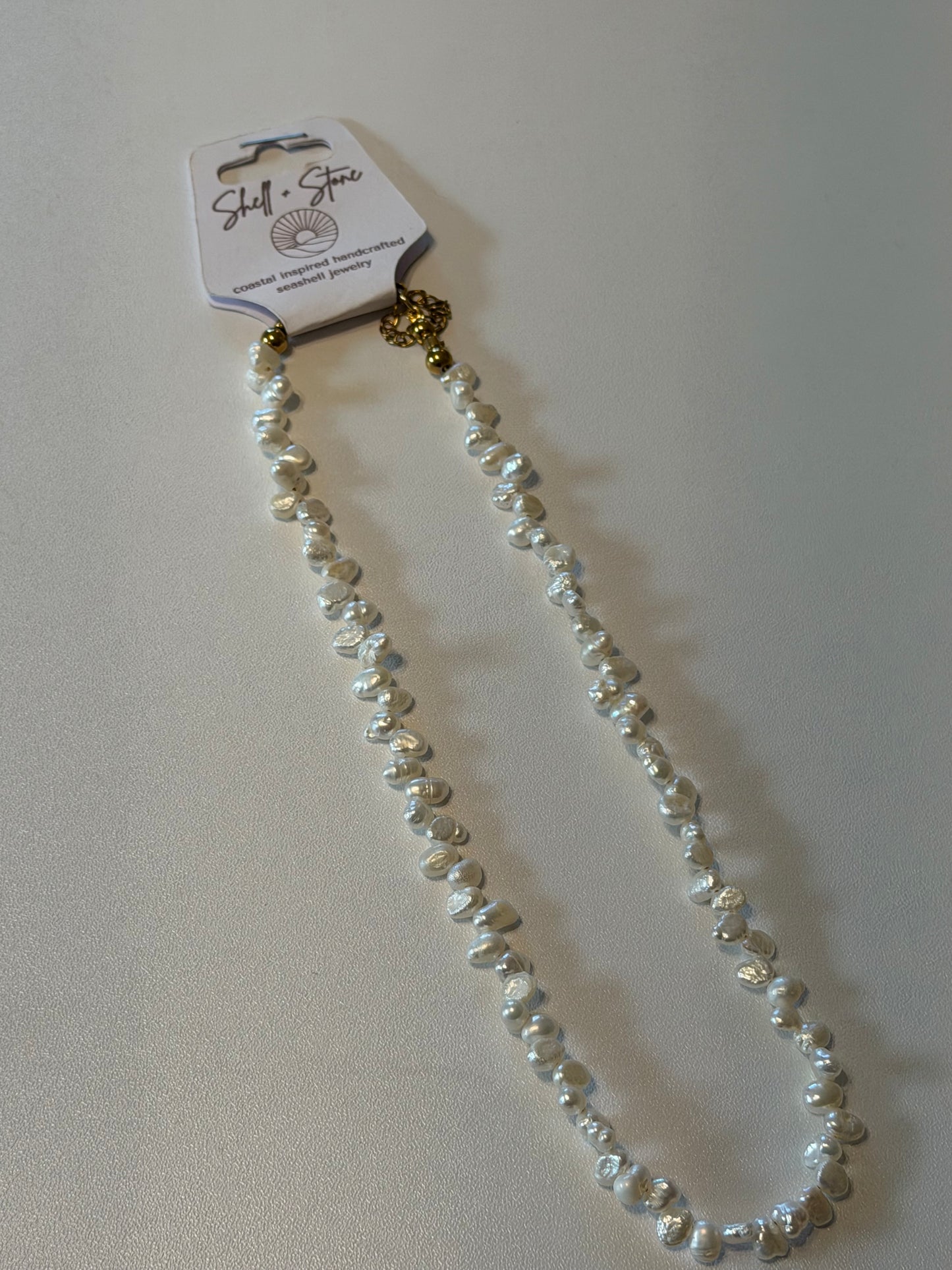 Asymmetrical Pearl Necklace