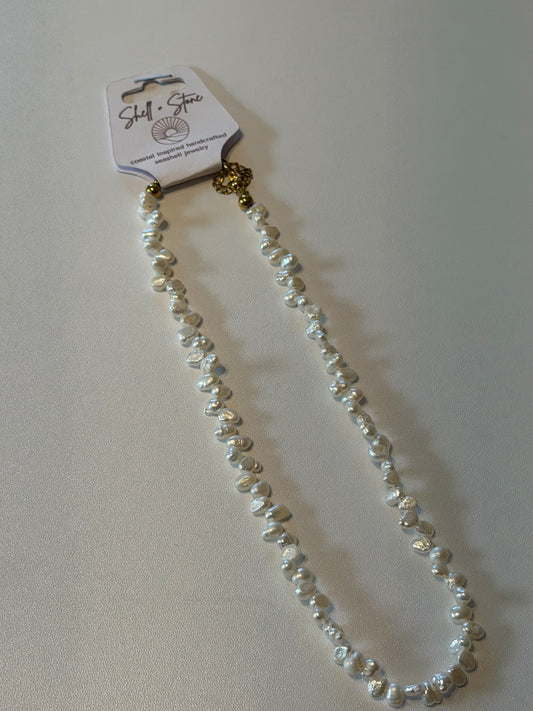 Asymmetrical Pearl Necklace