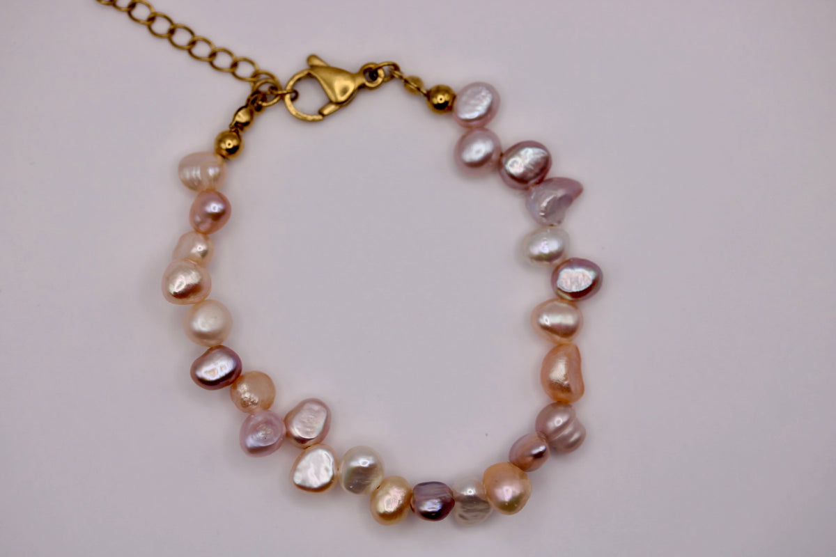Asymmetrical Pearl Bracelets in Various Colors