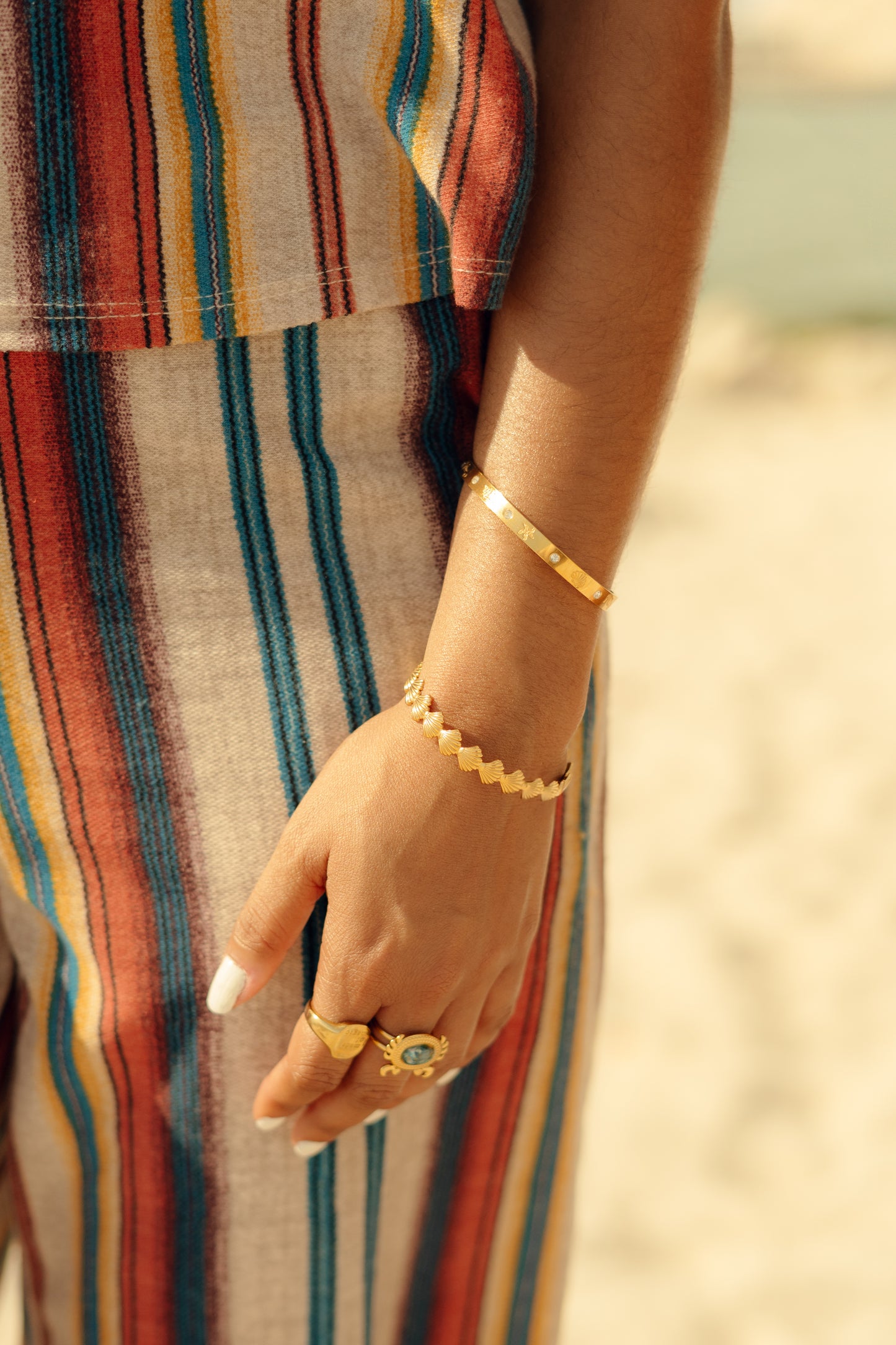 Under the Sea Cuff in Silver + Gold