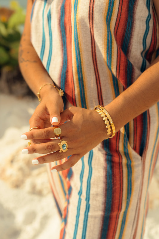 Golden Words Rings