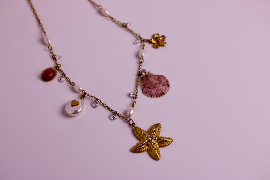 Sweetheart Seashell Charm Necklace