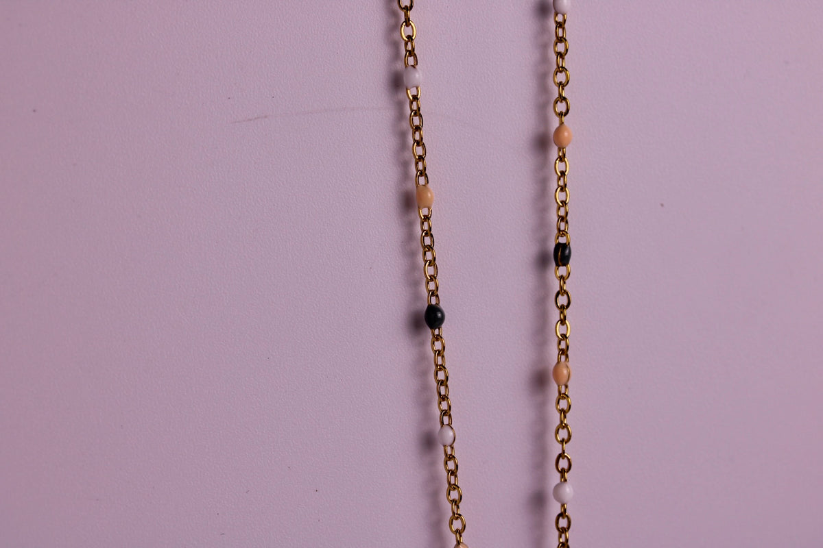 Sunset Speckle Scallop Necklace