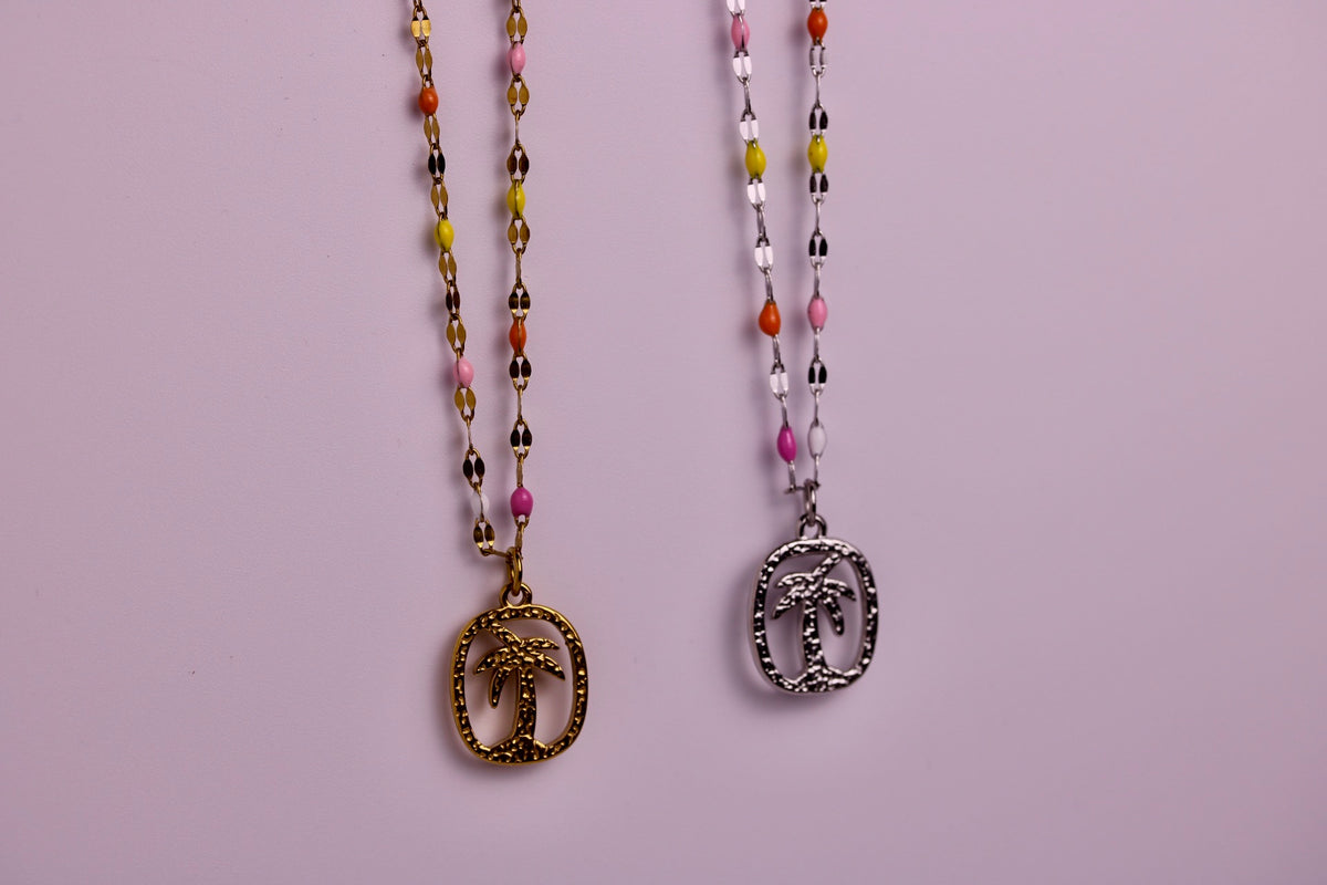 Postcard from Paradise Necklace in Silver + Gold