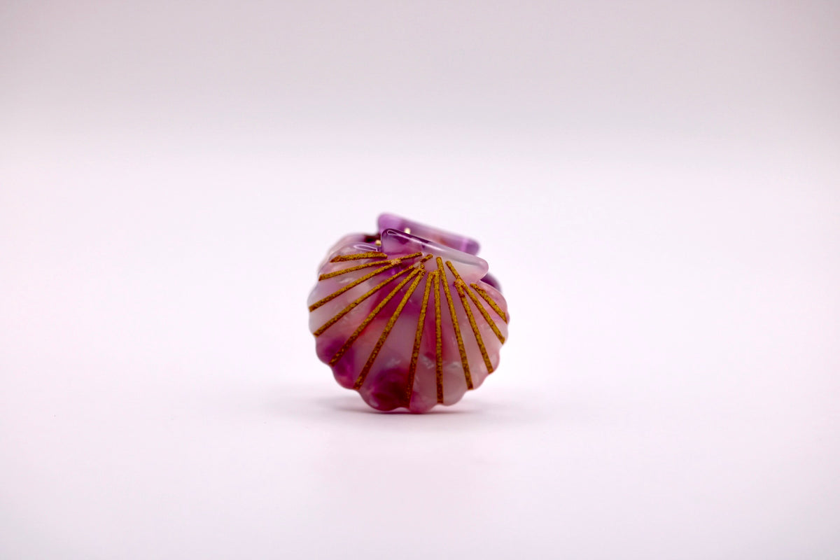 Mini Scallop Hair Clips in Various Colors