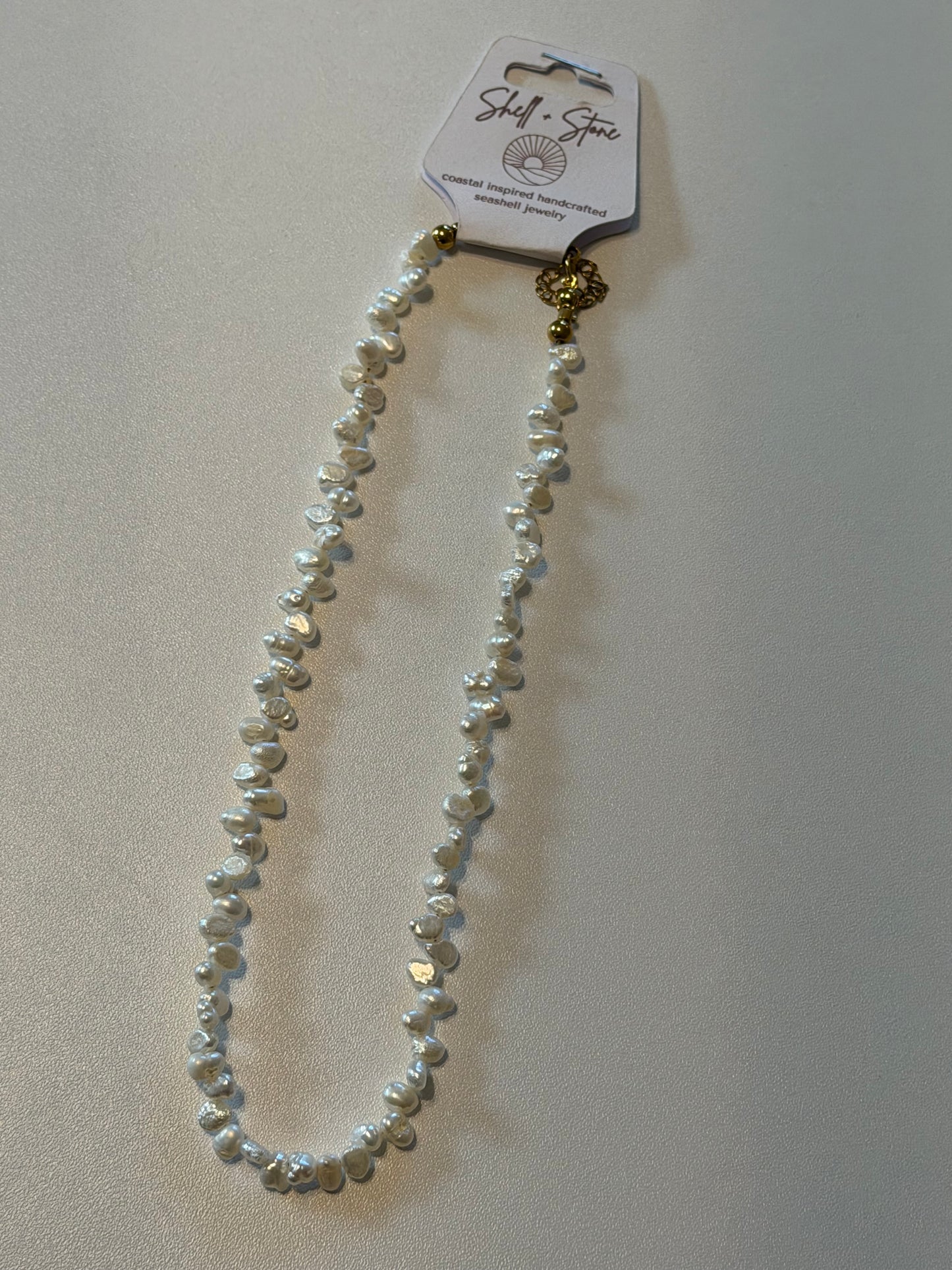 Asymmetrical Pearl Necklace