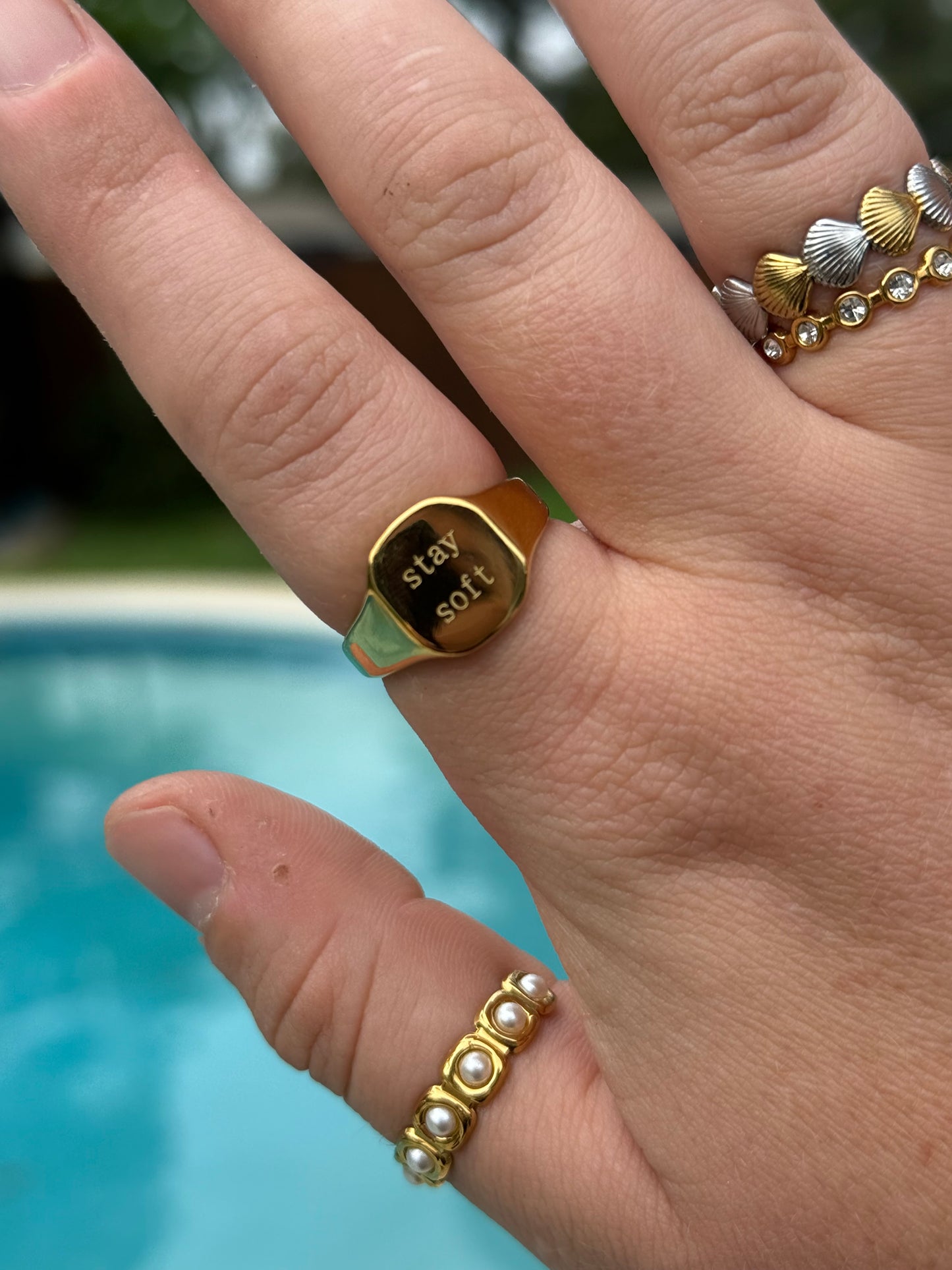 Golden Words Rings