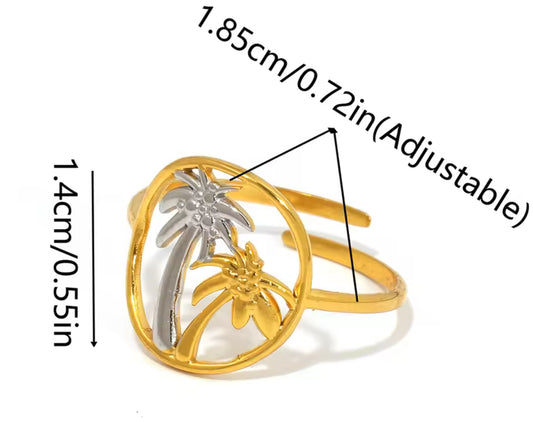 Two Toned Palm Rings
