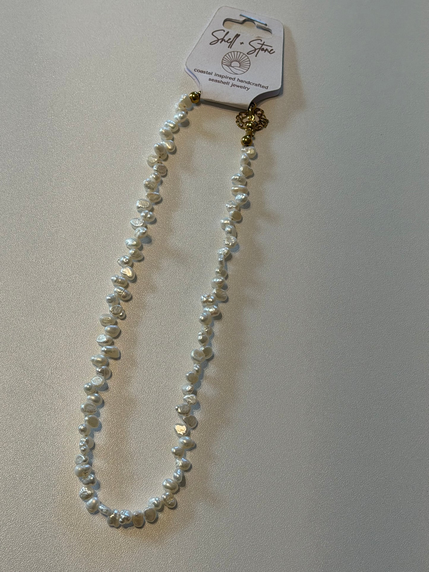 Asymmetrical Pearl Necklace