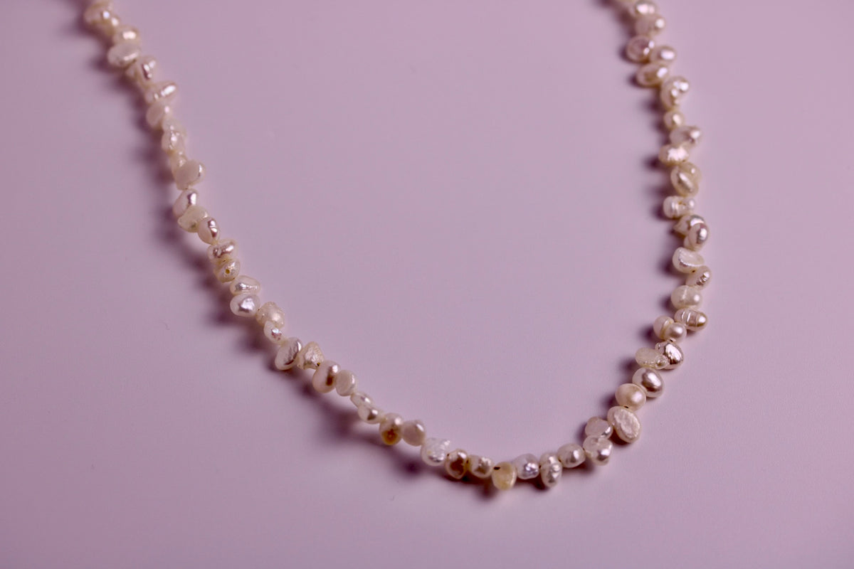 Asymmetrical Pearl Necklace