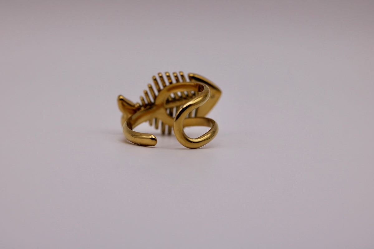 The Golden Fishbone Ring