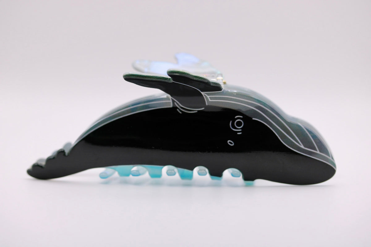 Night Swim Whale Hair Clip
