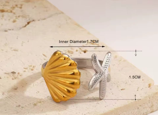 Two Toned Tide Ring