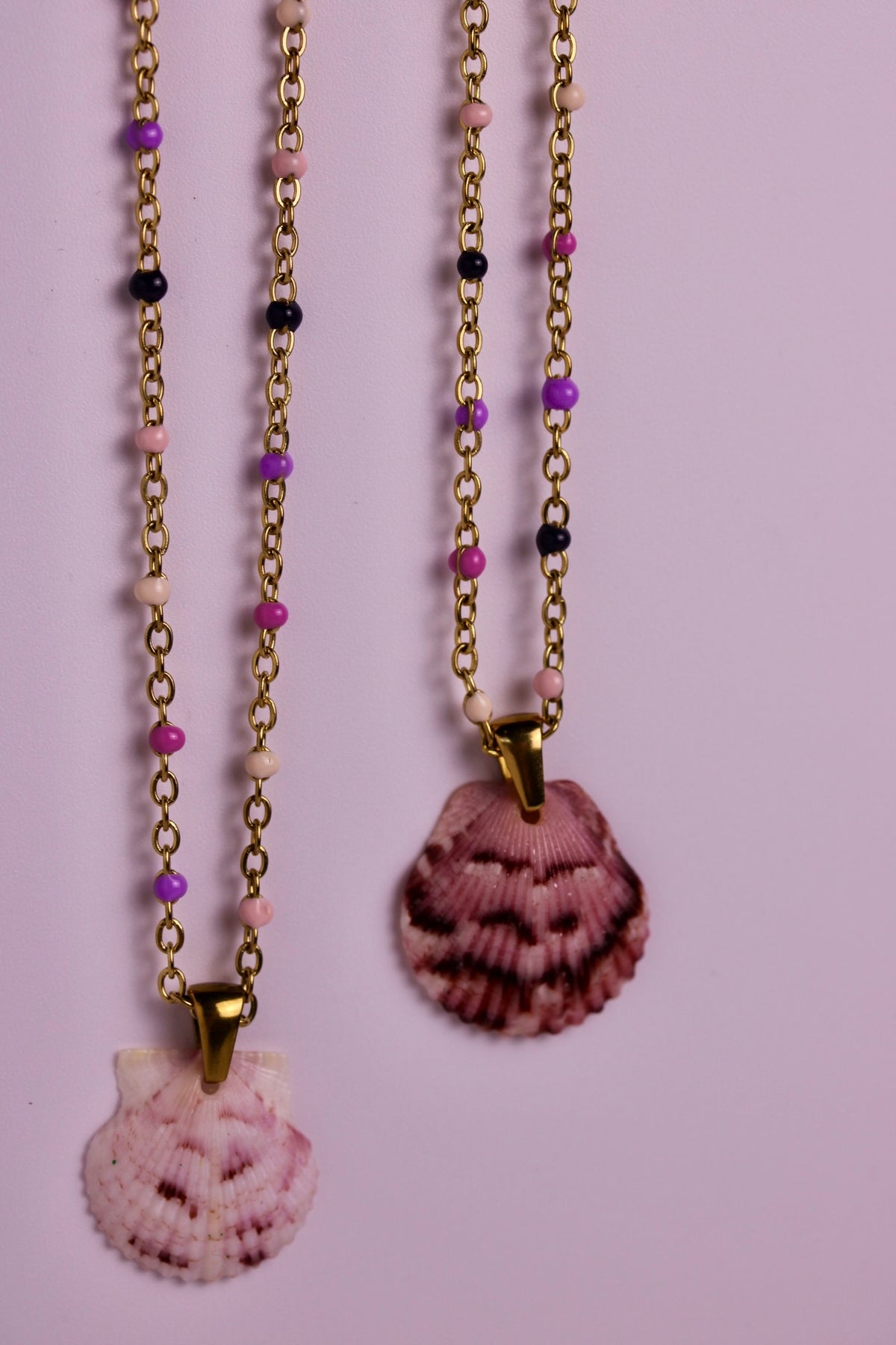 Pastel Waves Scallop Necklace