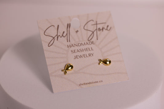 Petite Sea Whales Studs