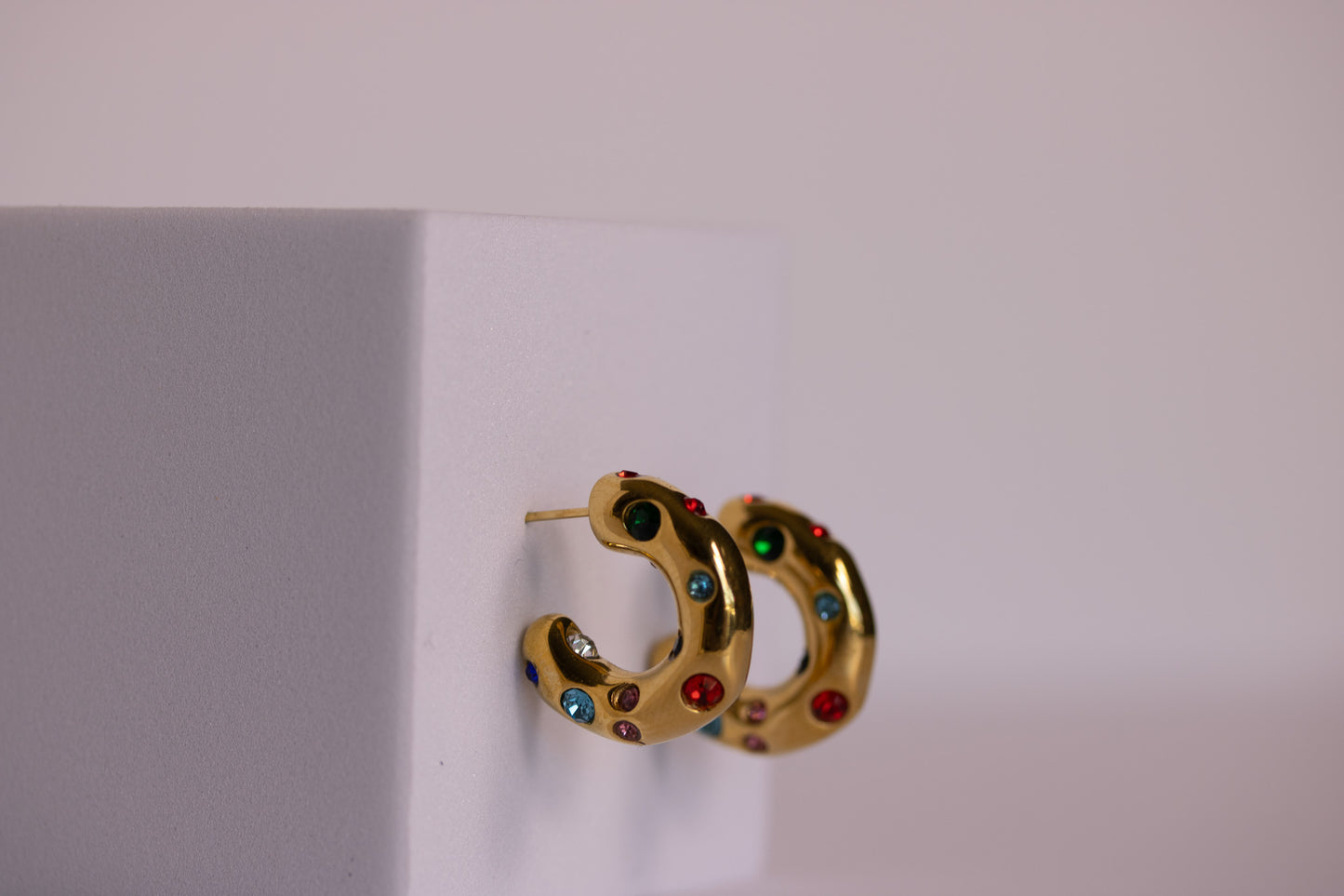 Shimmer Crest Hoops — Sunrise