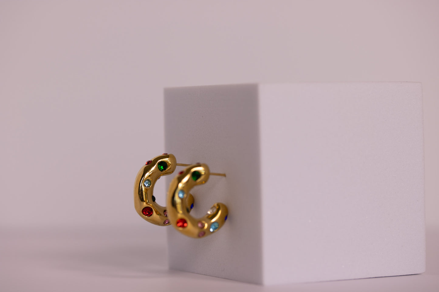 Shimmer Crest Hoops — Sunrise